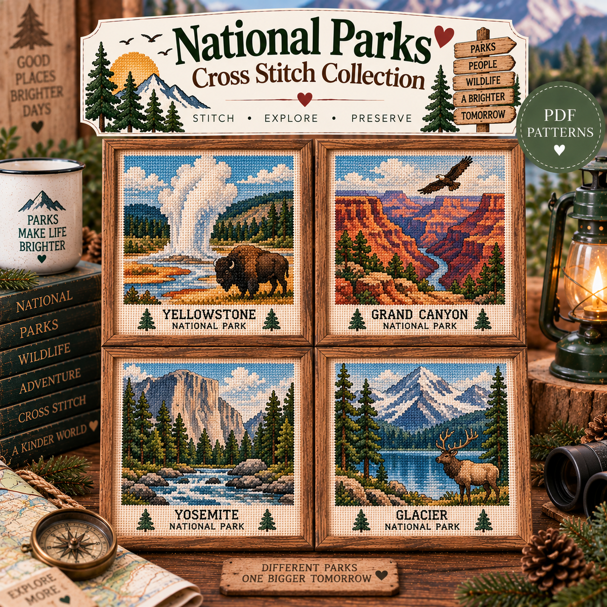 National Parks cross stitch Collection