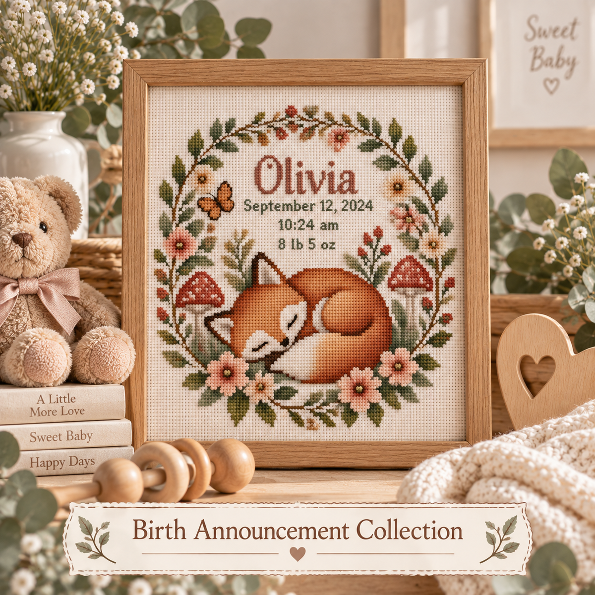Birth Announcement Cross Stitch Patterns