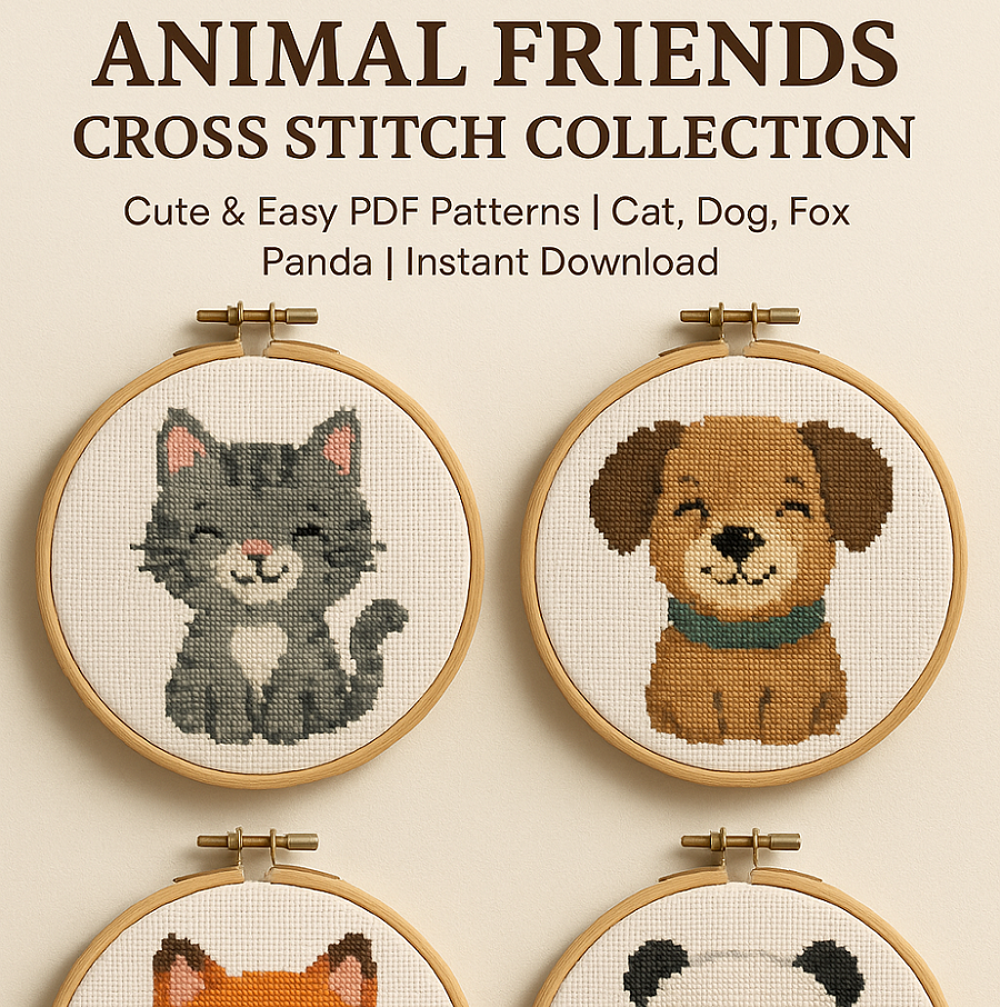 Animal Friends Cross Stitch Collection
